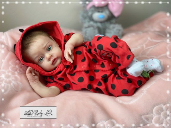 Baby- Kaputzenoverall "Marienkäfer"* rot mit schwarzen grossen Punkten* 3-6 Monate