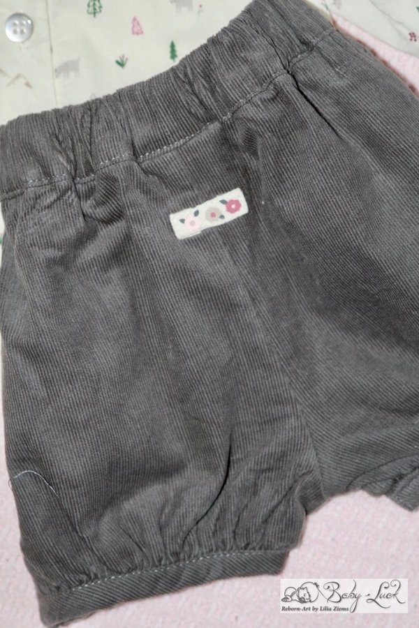 Bluse mit Cord Shorts & Strumpfhose* NB* bis 3,4 kg/ up to 7,5 lbs neugeborenes
