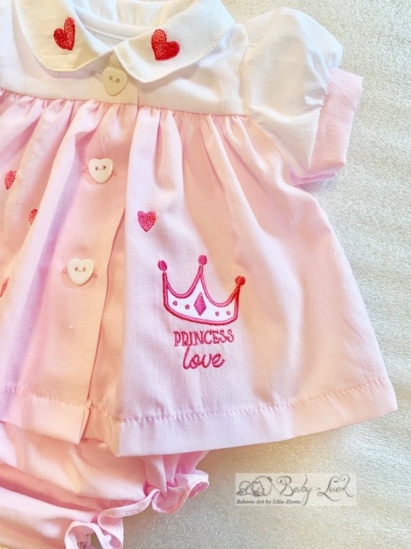 Baby Kleid* pink- weiß* 3- 5 lbs, bis 38 cm Frühchen