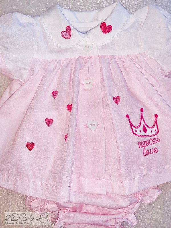 Baby Kleid* pink- weiß* 3- 5 lbs, bis 38 cm Frühchen